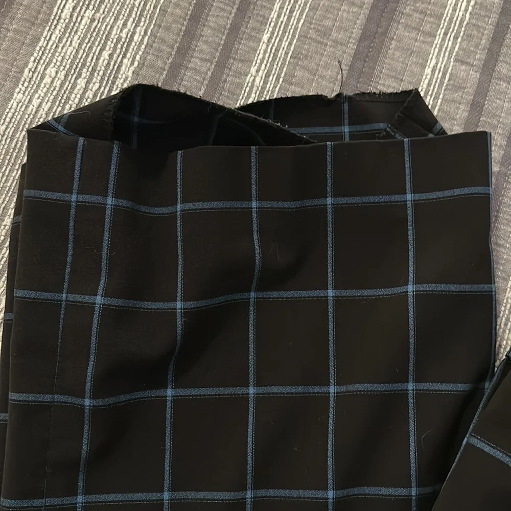 Lane Bryant Black and Blue Checkered Pants - Picture 4 of 8